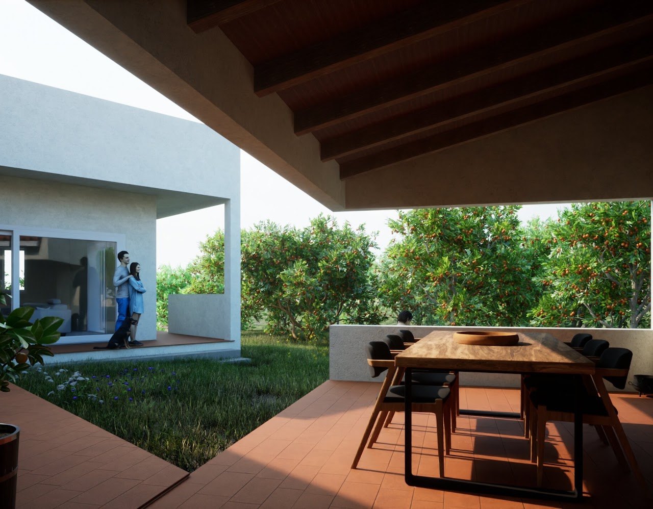 Casa Patã — Vista para sul a partir do alpendre
